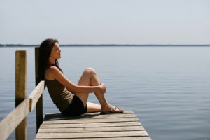 Woman on a dock